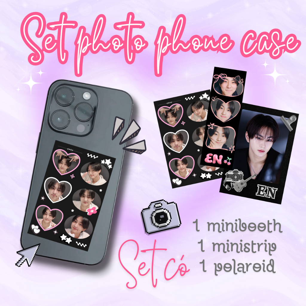 Set Photo Phone Case EN- - Set ảnh mini bỏ ốp lưng điện thoại - bubulee