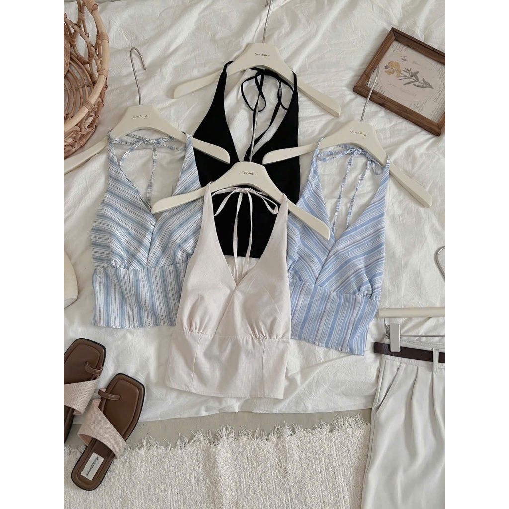 Áo yếm croptop cổ buộc dây xixeoshop - A34 | BigBuy360 - bigbuy360.vn