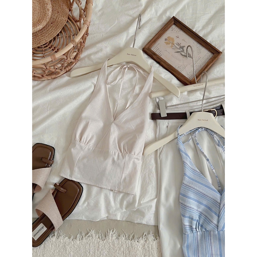 Áo yếm croptop cổ buộc dây xixeoshop - A34 | BigBuy360 - bigbuy360.vn