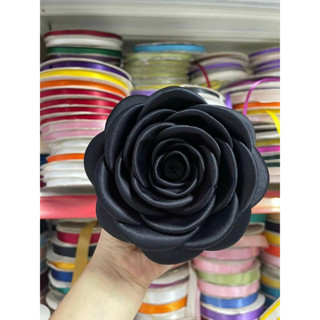 Hoa cài áo handmade-Hoa trà size to 8cm- 1 bông- Sẵn ghim cài, đủ màu