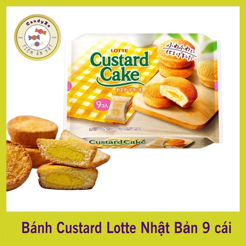 Bánh Custard Lotte Nhật Bản 9 cái