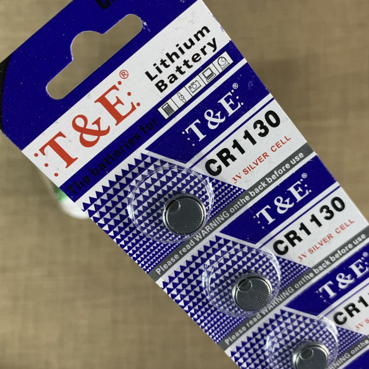 Vỉ 5 pin cúc áo TE Davinci Lithium CR1130 3V