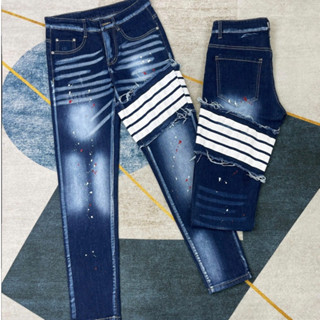  quần jean nam dài DSQ xanh rách vá thêu khuyết tật mẫu mới đẹp cá tính form vừa vặn vải co giãn đẹp chuẩn hàng VNXK 