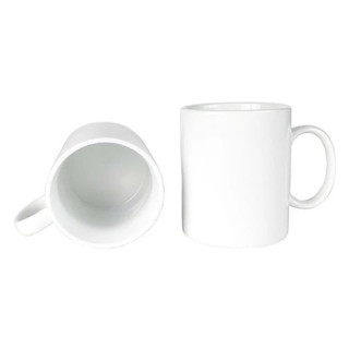 Ly, Cốc Nước Sứ Trắng Trơn Trụ Cao Có Quai, Dùng Để Uống Cà Phê (có logo sẵn)