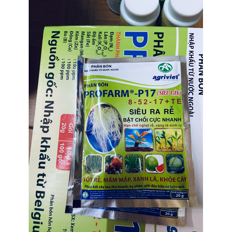 Phân bón Profarm p17 kích rễ làm dày lá