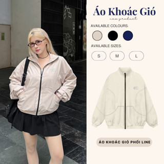 Áo Khoác Gió ECOCHIC DELINE Logo Bạc Ver 2 Chính Hãng Chất Liệu Cao Cấp Nam Nữ Thể Thao Năng Động B072