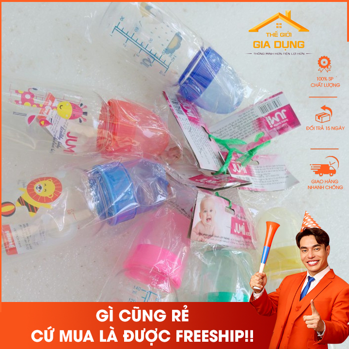 Bình pha sữa Jumi có chia vạch khi pha sữa