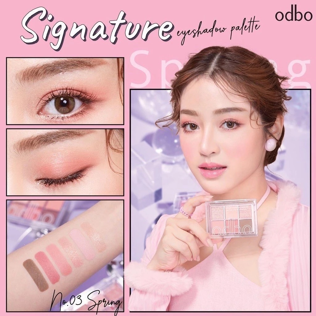 [Thailand] Bảng Phấn Mắt Odbo Signature Eyeshadow Palette 6 Gam Màu Đẹp Bám Lâu Dễ Phối Od276