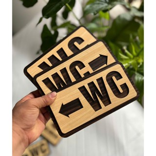 Bảng gỗ decor WC, WC Nam, WC Nữ, Nhà vệ sinh, Toilet dán keo dính 2 mặt siêu chắc, siêu tiện lợi