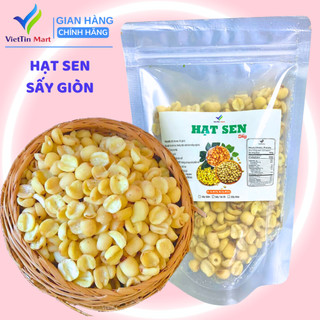  Hạt Sen Sấy Giòn Vỡ Đôi VietTin Mart 250g Đóng Túi Zip 