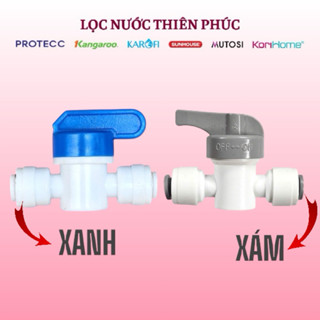 Van Khóa 2 Đầu Ống 6mm (1/4") Nối Nhanh - Linh Kiện Lọc Nước - Lọc Nước Thiên Phúc
