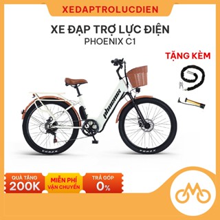  Xe Đạp Trợ Lực Điện Phoenix C1 - Xe Đạp Trợ Lực Cho Nữ - Khung Sườn Chắc Chắn - Động Cơ Mạnh Mẽ 