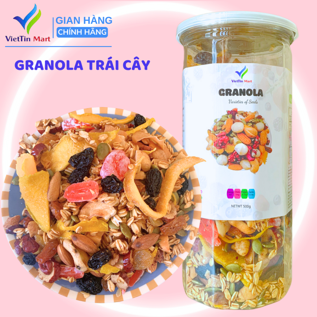 Granola Hạt Dinh Dưỡng Vị Trái Cây Viettinmart 500g