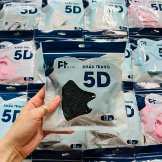 Combo 50 cái khẩu trang 5D PT ôm mặt đẹp kháng khuẩn thời trang