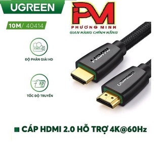Cáp hdmi 2.0 ugreen 40414 10m- sản phẩm chính hãng bảo hành 18 tháng