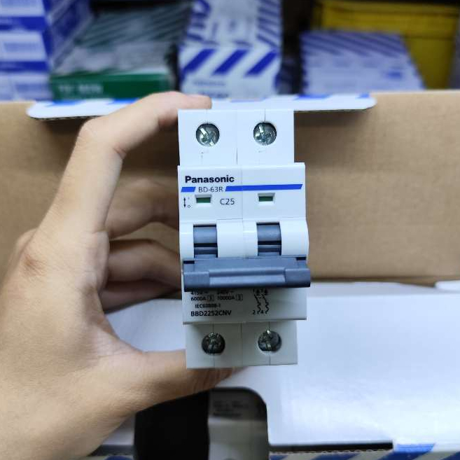 [HÀNG CHÍNH HÃNG] Cầu Dao Tự Động 2P (CB Tép 2 Pha) Panasonic 10A, 16A, 20A, 25A, 32A, 40A