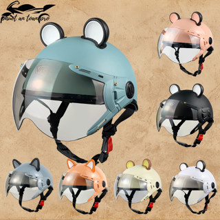 TẶNG KÈM TAI MÈO, TAI GẤU Mũ bảo hiểm nửa đầu A33K VARO nón có kính chắn gió, lồng ép nhiệt cao cấp đạt chuẩn Quatest 2