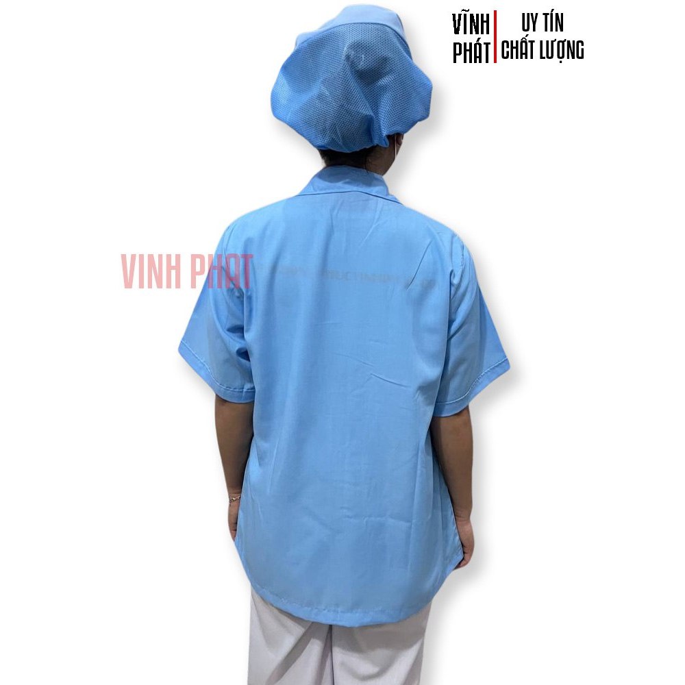Áo tạp vụ xanh, áo cho nhân viên dọn dẹp vệ sinh văn phòng, bệnh viện, phòng khám giá tốt
