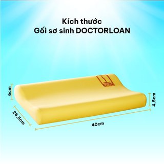 Gối sơ sinh DOCTORLOAN bảo vệ cột sống cổ cho bé từ 0 -1 tuổi
