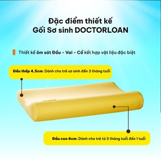 Gối sơ sinh DOCTORLOAN bảo vệ cột sống cổ cho bé từ 0 -1 tuổi