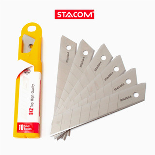 Lưỡi dao rọc giấy lớn | chuẩn SK2 (đạt chuẩn công nghiệp), kích thước 0.5*18*90mm |  Stacom E2018