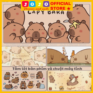 Tấm lót bàn phím và chuột máy tính, laptop họa tiết LABUBU và CAPYBARAS siêu hot cỡ lớn chống trơn trượt