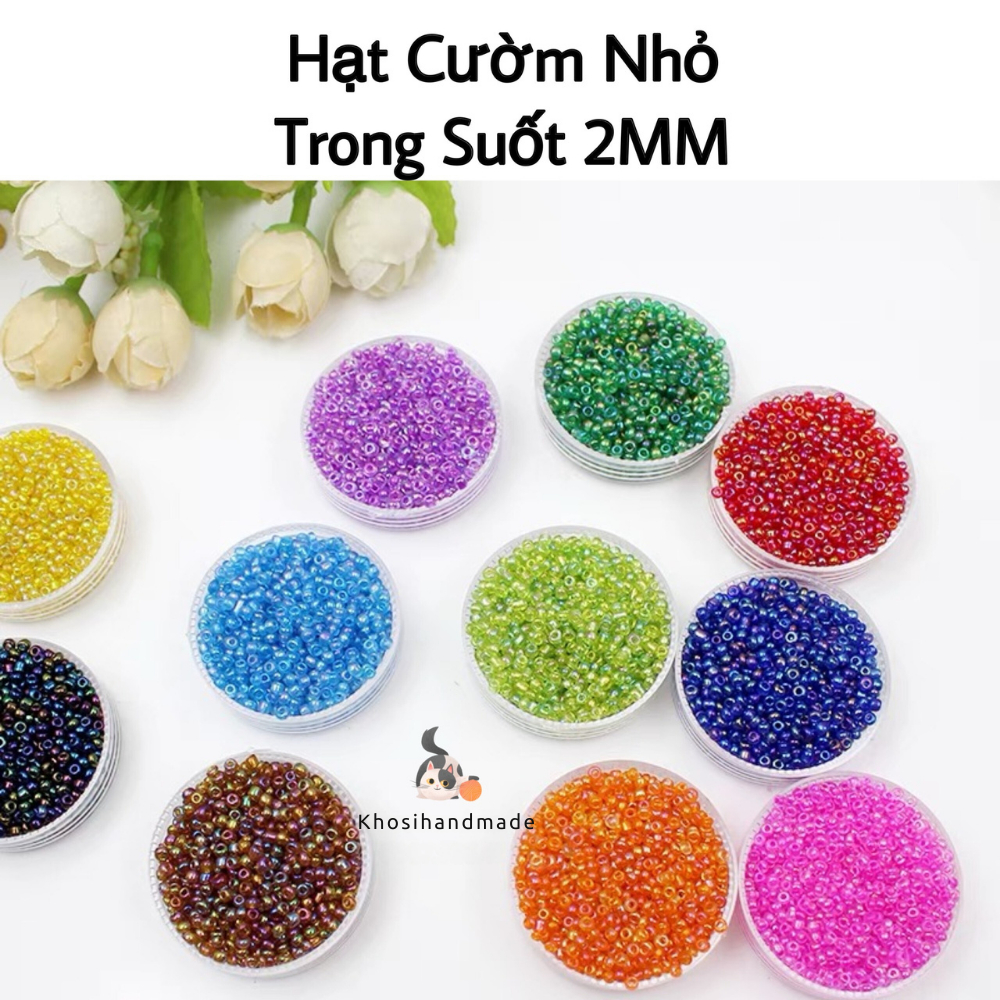 Hạt cườm nhỏ 1mm x 2mm (6k/gói)