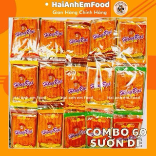 combo 60 gói snack sườn dê hằng đại cay tê