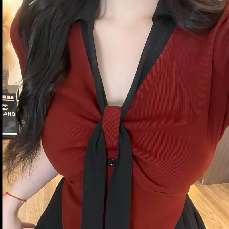 Áo Thun Phối Cổ Sơ Mi Nữ Chất Thun Cao Cấp Co Giãn 4 Chiều Form Dễ Thương Dễ Mặc - Women | BigBuy360 - bigbuy360.vn
