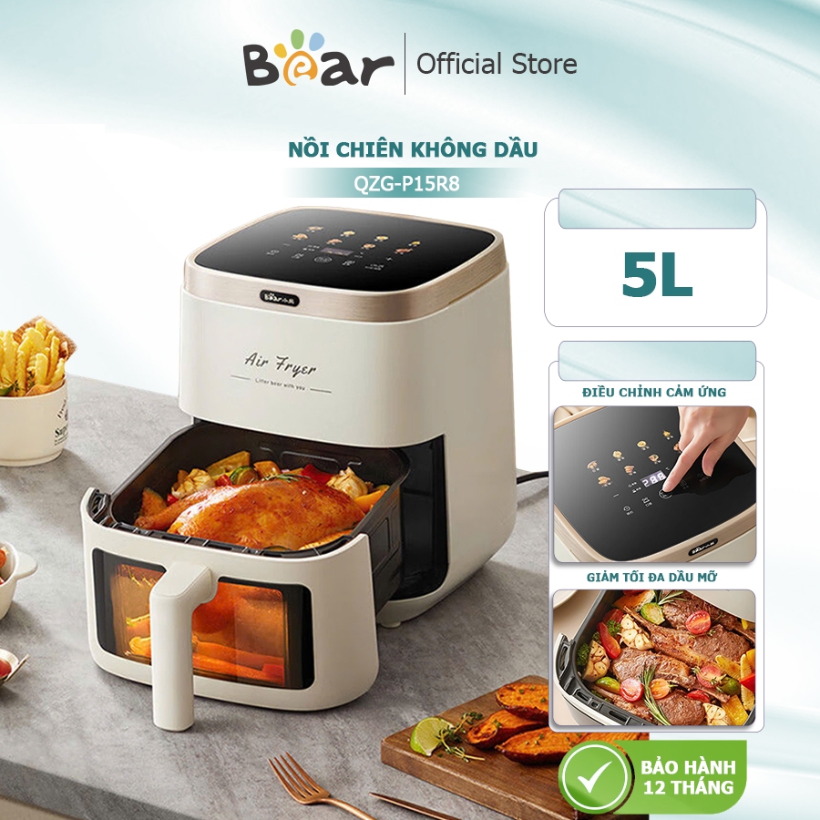 Nồi chiên không dầu QCOOKO, Nồi chiên hơi nước dung tích 6L, 1400W, công nghệ mới STEAM AIR thịt mềm mọng nước, giảm mỡ | BigBuy360 - bigbuy360.vn