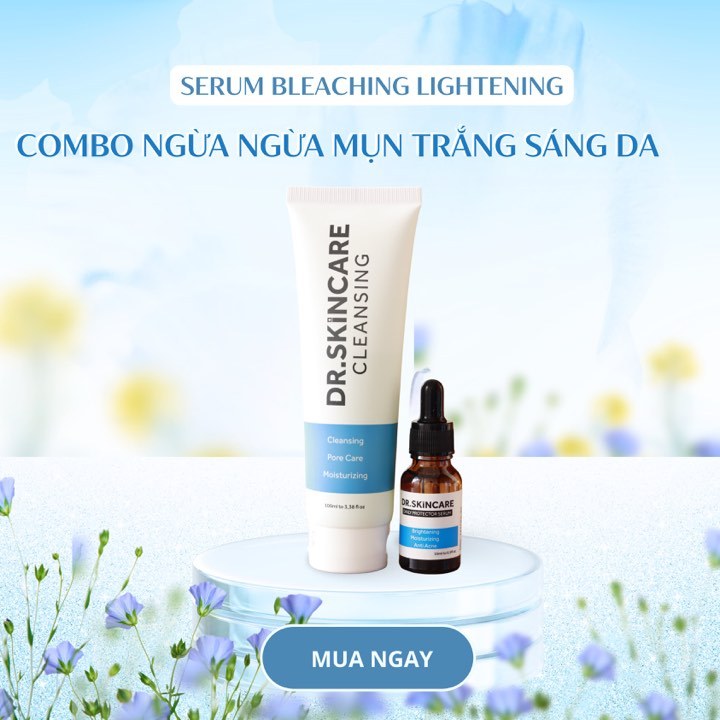 Combo serum + sữa rửa mặt  cải thiện mụn thâm  Dr.skincare