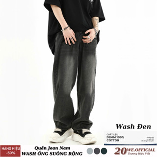 Quần Jean Nam Dáng Baggy Ống Suông Wash Smoke 2 Màu Chất Vải Dày Dặn The Jeans