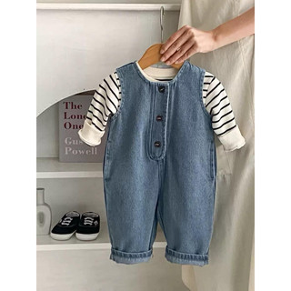 Set yếm+ áo kẻ cho bé🧸 Tiệm Nhà Min oder QCCC size 66-100