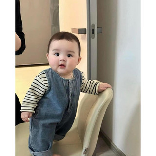 Set yếm+ áo kẻ cho bé🧸 Tiệm Nhà Min oder QCCC size 66-100