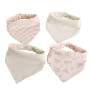 Yếm tam giác cotton organic an toàn cho bé sơ sinh-3 tuổi