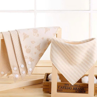 Yếm tam giác cotton organic an toàn cho bé sơ sinh-3 tuổi