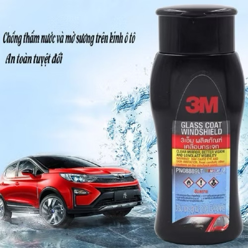 Dung Dịch NANO Chống Bám Nước Trên Kính xe Ô tô, các chi tiết gương, chính hãng 3M