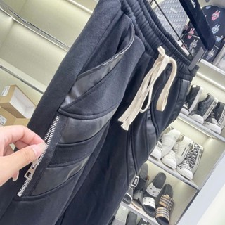 quần vá da bigsize 45.95kg quần nỉ jogger nam chất vải nỉ umi dày dặn vá 6 miêng da cạp chun bo gấu