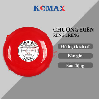 CHUÔNG ĐIỆN 220V 4-6-8 INCH DÙNG BÁO GIỜ LÀM, GIỜ HỌC, BÁO ĐỘNG. Chuông điện khẩn cấp nguồn 220V.