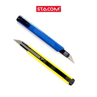 [Xả kho] Dao rọc giấy cỡ nhỏ | 01 lưỡi 30 độ, KT 0.4*9*80mm | Stacom E130A