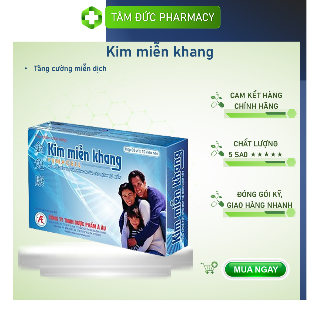 KIM MIỄN KHANG [Hộp 30 viên] - Hỗ Trợ bệnh Vẩy Nến , Lupus Ban Đỏ