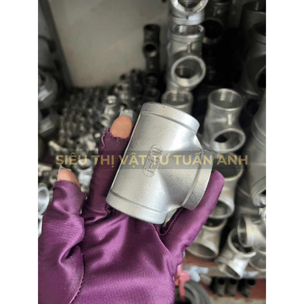 [TÊ RĂNG TRONG INOX304 size nhỏ] CHỮ T REN TRONG TRT NGÃ BA INOX 304 KHÔNG GỈ 13 17 21 27 34 42 49 T