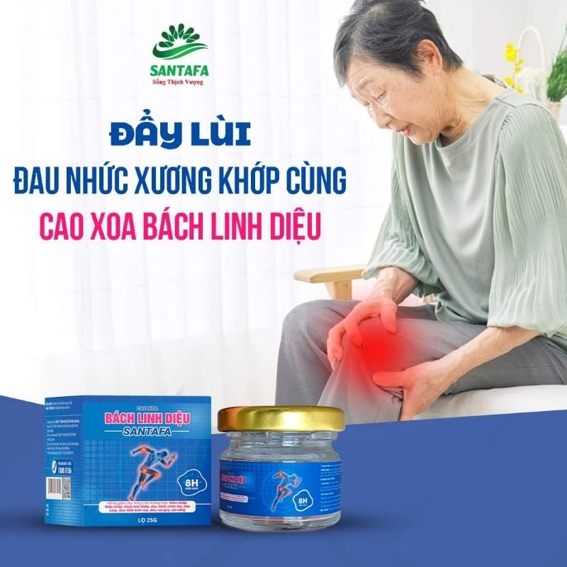 Cao xoa giảm đau nhức xương khớp tê bì tay chân Bách linh diệu (Hộp 25g), giúp giảm đau do thấp khớp
