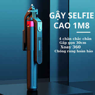 Gậy chụp ảnh Selfie 4 có điều khiển từ xa kèm đèn trợ sáng Tripod chụp ảnh quay video livestream