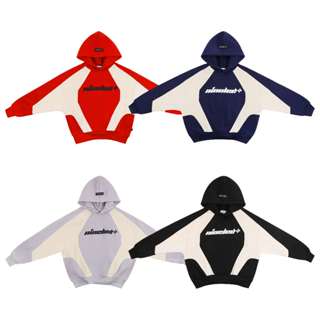 Áo Hoodie Phối Sao In Chữ Nine Lee Form Boxy Nam Nữ Unisex