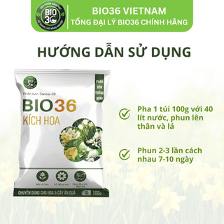 [Bio36 Chính Hãng] Bio 36 Siêu Kích Hoa Chuyên Dùng Cho Hoa Và Cây Ăn Gói 100g