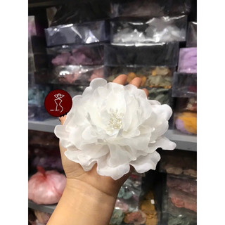 HOA LỤA CÀI ÁO đính áo 13cm