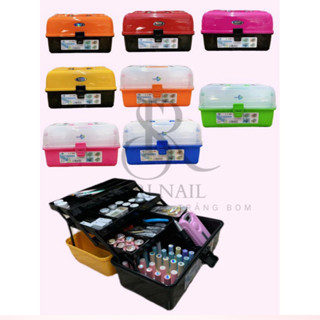 Cốp Nhựa 3 Tầng Đựng Đồ Nail, Mi, Đồ Dùng Cá Nhân (MÀU NGẪU NHIÊN) - Sơri Nail