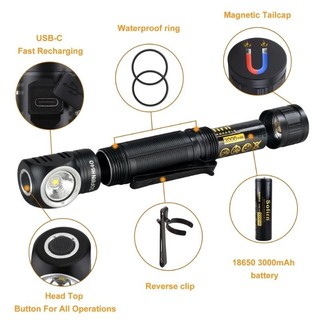 Đèn gù kiêm đội đầu siêu sáng Sofirn Hs40, Type C, 2000lm