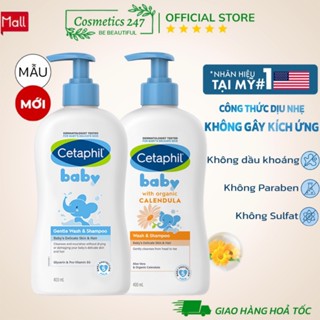Sữa tắm gội Cetaphil cho bé - Cetaphil Baby Wash & Shampoo with Organic Calendula 400ml